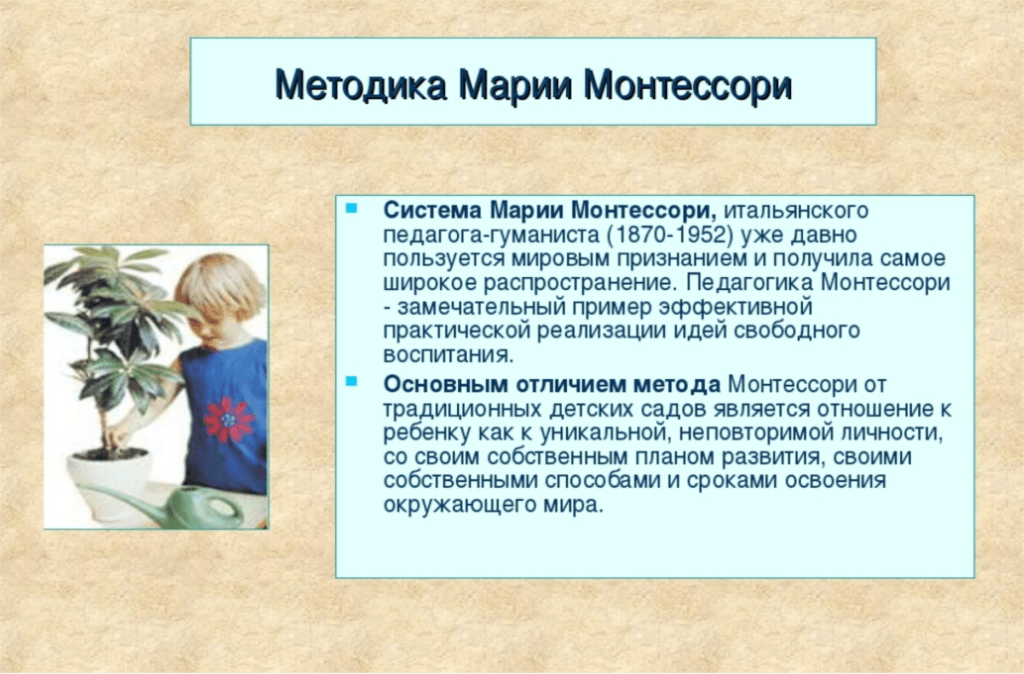 методика Марии Монтессори