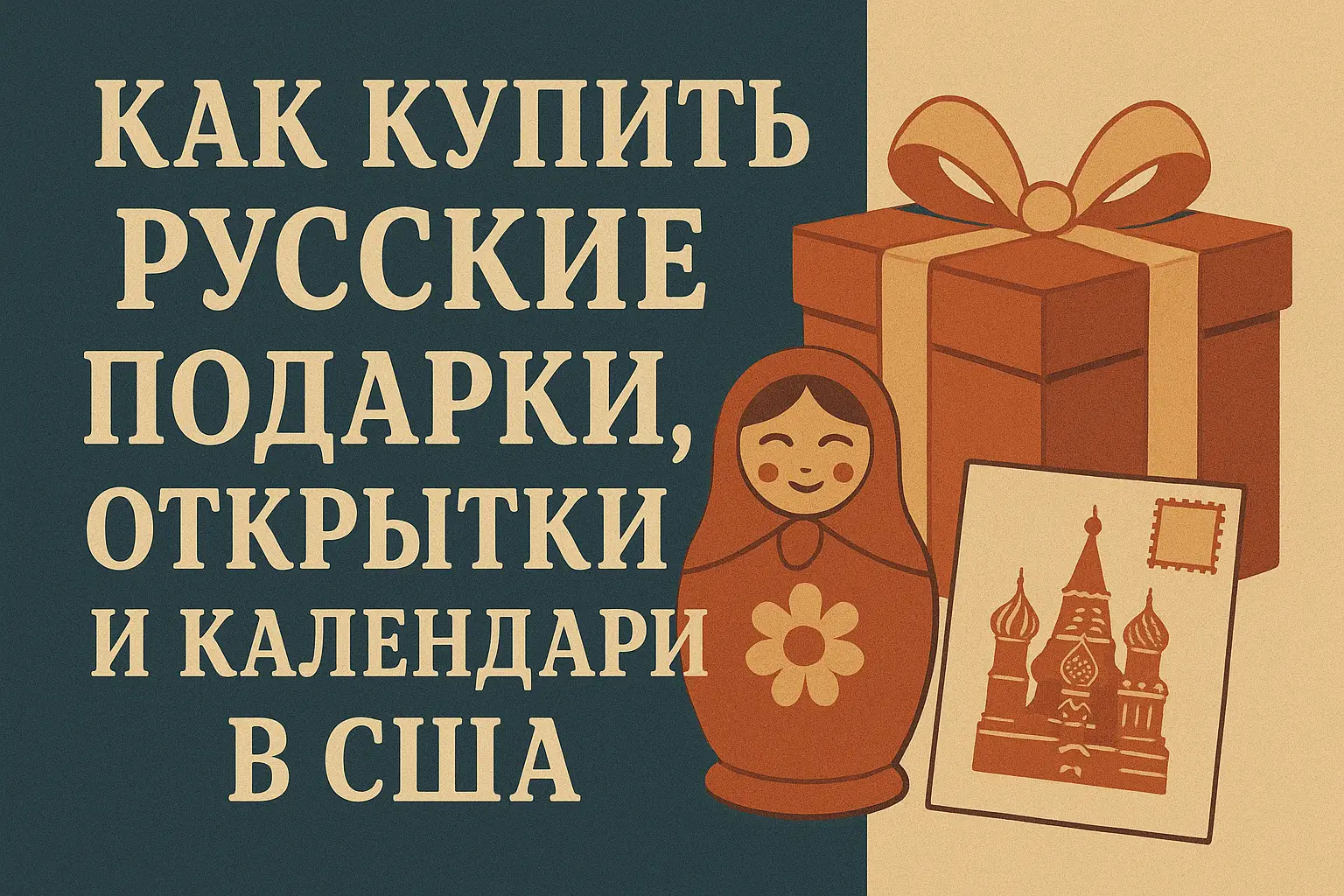 Как купить русские подарки, открытки и календари в США