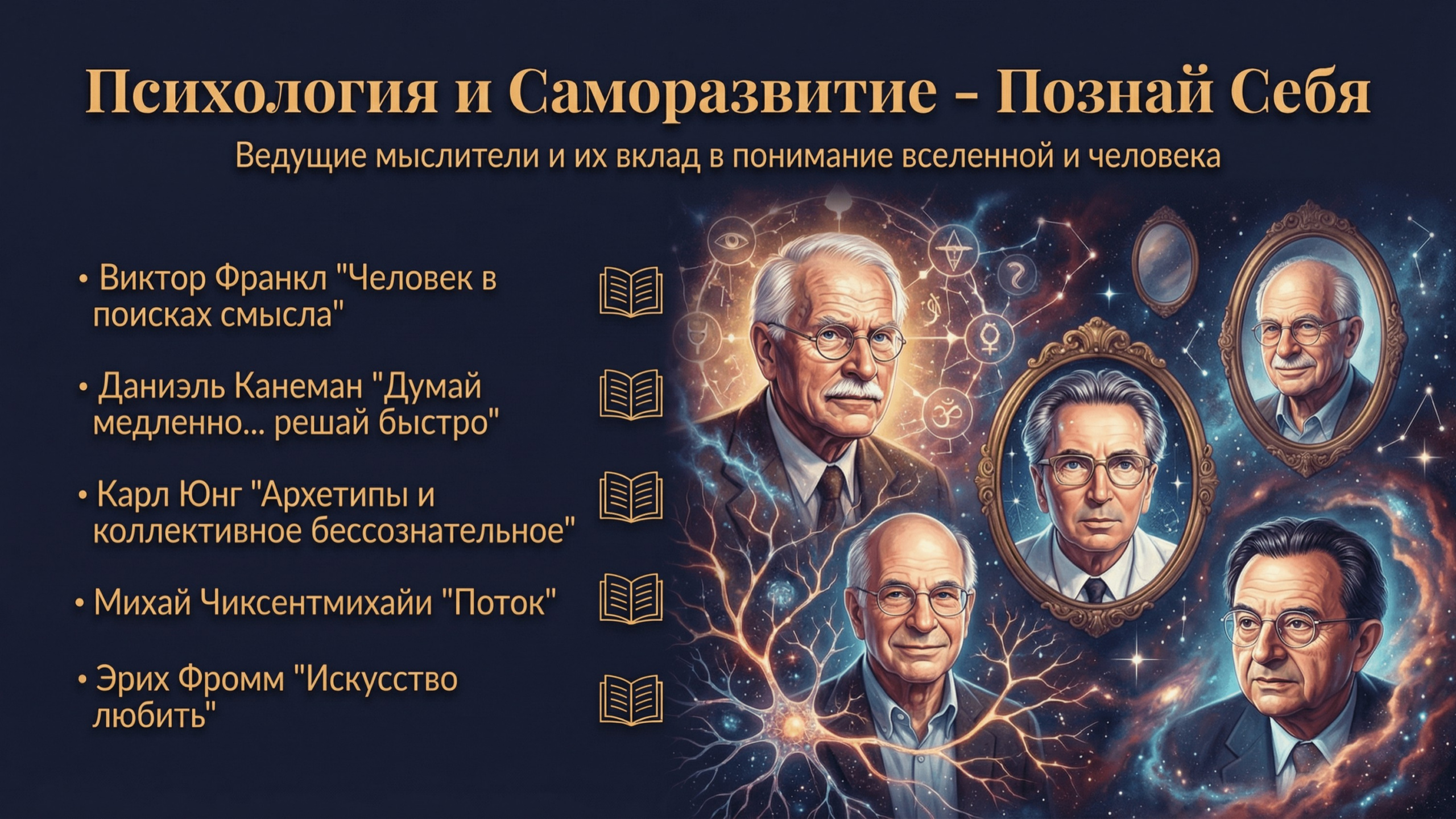 Психология и Саморазвитие — Познай Себя: Ведущие мыслители и их вклад в понимание вселенной и человека