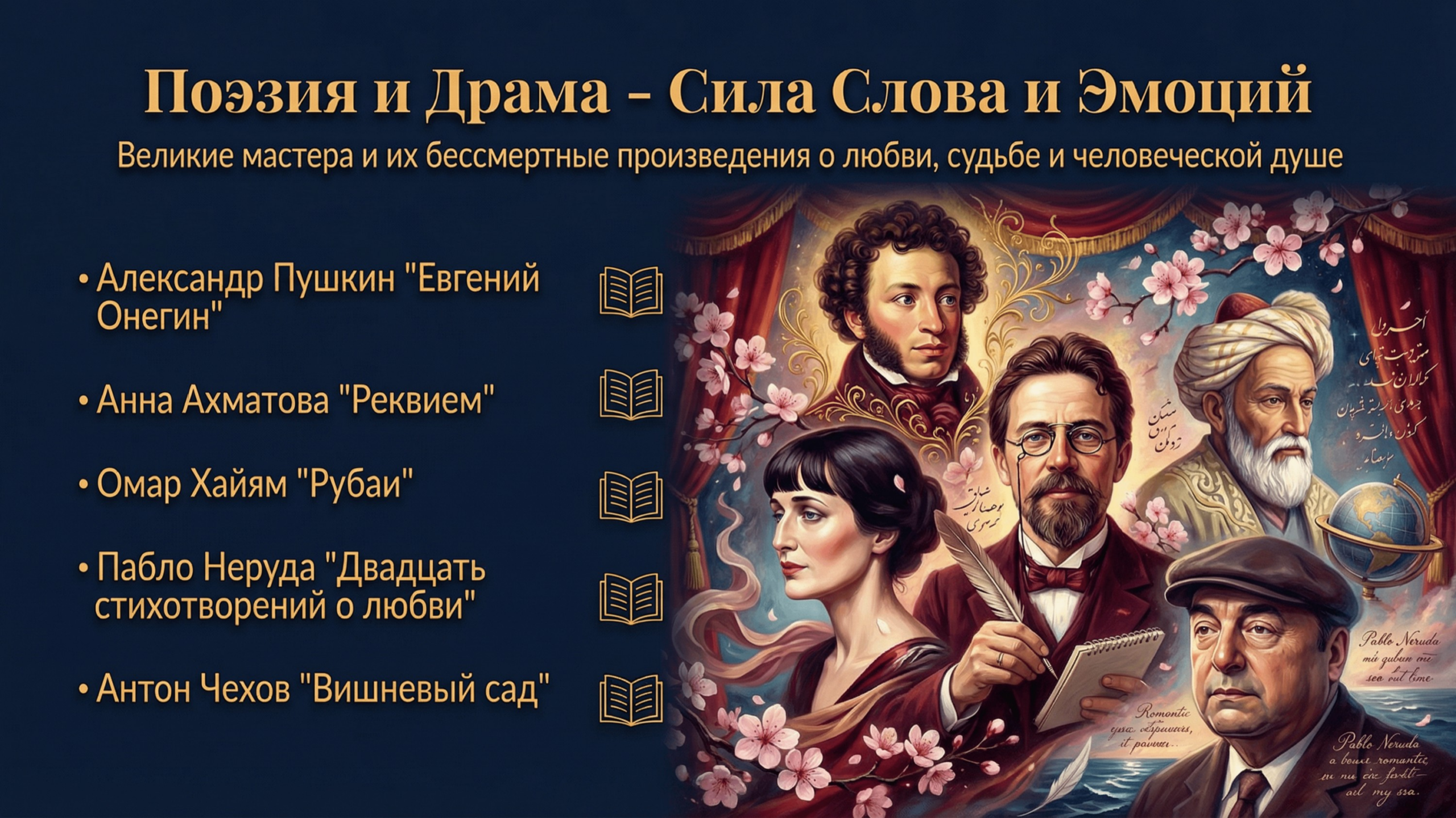Поэзия и Драма — Сила Слова и Эмоций: Великие мастера и их бессмертные произведения о любви, судьбе и человеческой душе