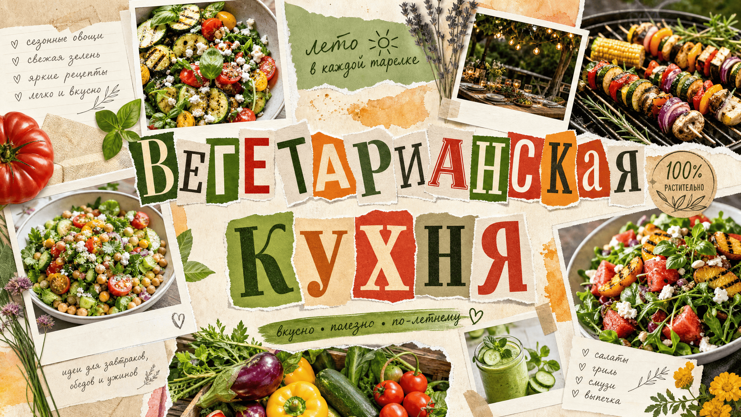 Вегетарианская кухня летом: 5 книг для лёгких и ярких блюд