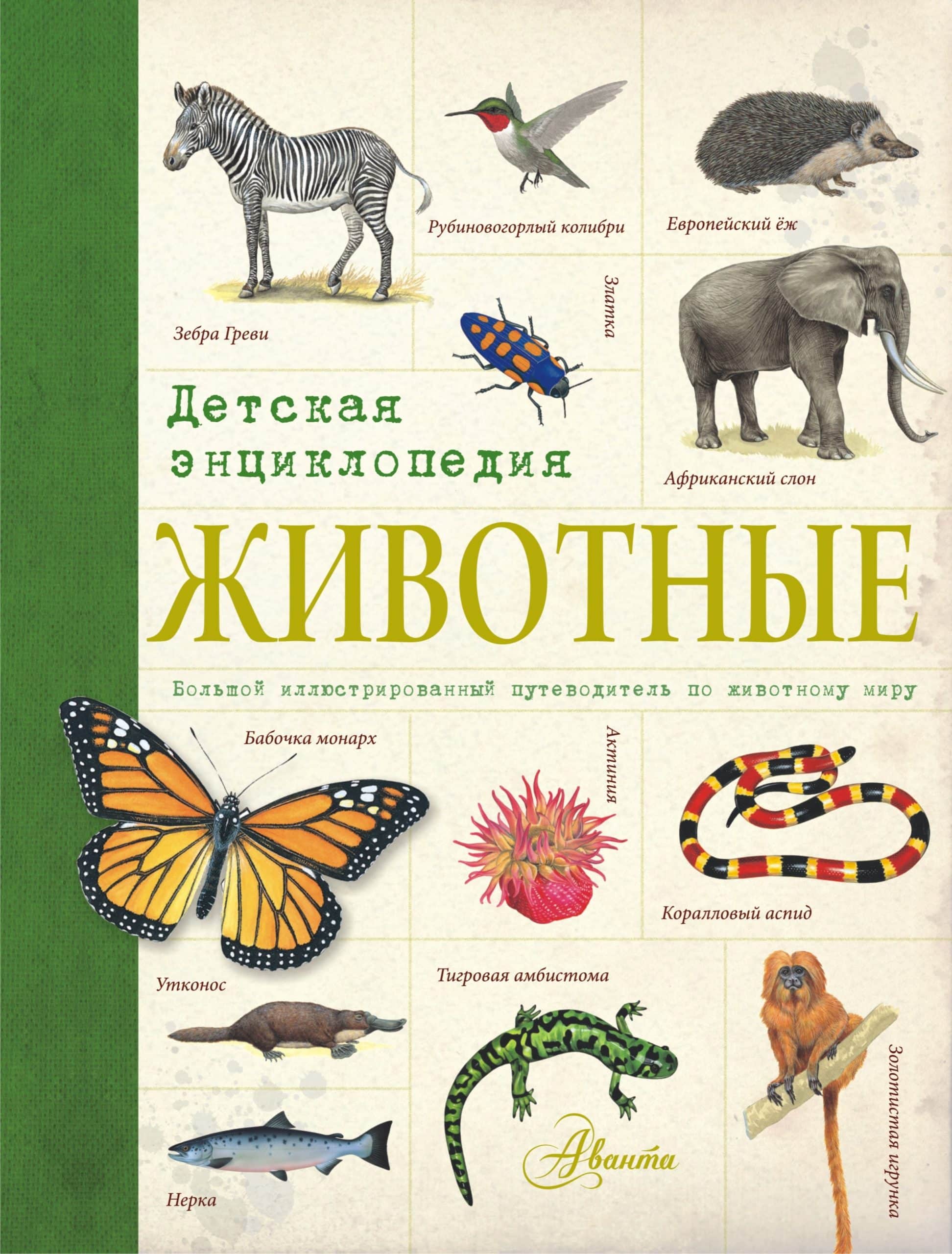 Обложка детской энциклопедии Животные