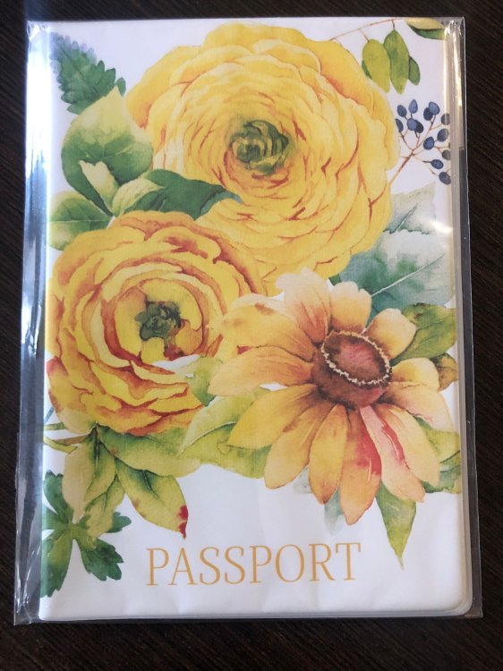 Обложка для паспорта &quot;ОfficeSpace. Цветы&quot;, фотопечать, пвх 