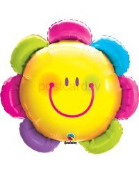 FLOWER SMILEY ФОЛЬГА ВОЗДУШНЫЙ ШАР Ø 61 CM