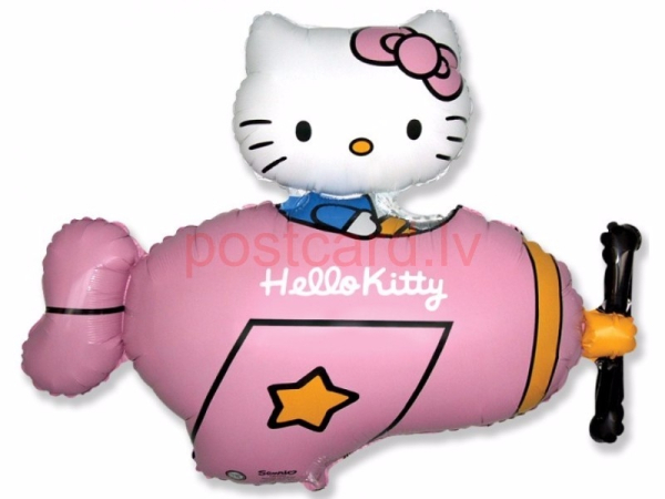 HELLO KITTY PLANE ФОЛЬГА ВОЗДУШНЫЙ ШАР 74 CM