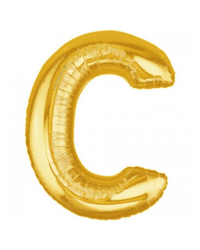 Шарик воздушный буква c цвет золото
