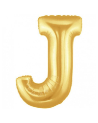 Шарик воздушный буква j цвет золото