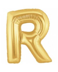 Шарик воздушный буква r цвет золото