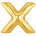 Шарик воздушный буква x цвет золото