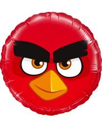 Шар (18''/46 см) Круг, Angry Birds, Красный, 1 шт.