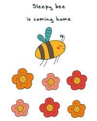 Блокнот для записей &quot;Sleepy bee is coming home&quot;