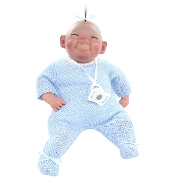 Пупс Каритас, новорожденная девочка, в голубой пижаме, 28 см