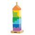 Woody 91102 Деревянный развивающий конструктор цветная башня (9шт.) для детей от 2 лет + (9x26см)