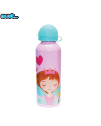 MUST Металлическая бутылочка с Ярким рисунком (без BPA) (500ml) для девочек от 3+ лет с Девочкой