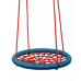 Woody 91401 Качели с круглым сиденьем (диам. 85см) из прочных ремней для Взрослых и детей с 3+ лет (макс. 100кг) Красные