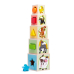 Woody 95005 Деревянная сборочная пирамида из кубов с картинками и формами для сортировки (10шт.) для детей от 3 лет + (10.6x41cм)