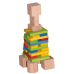 Woody 90653 Деревянные развивающие цветные блоки прямоугольной форы для построение (200шт.) для детей от 4 лет + (1шт. 6x2.5cm)