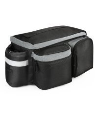 Wozy 3BK Вело сумка на багажник для Путешествий с ремнем на плечо и креплением бутылки 6L Черный