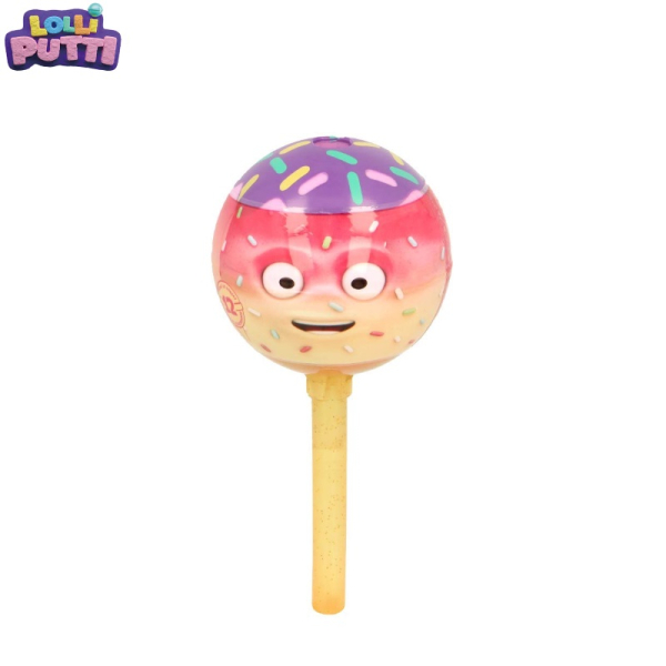 LolliPutti Супер легкая и прыгающая Пена-слайм Ice Cream в баночке на палочке (15cm) детям от 3+ лет
