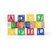Woody 90913 Деревянная тележка с цветными кубиками алфавита для построения (34шт.) для детей от 3 лет +  (27x24cm)