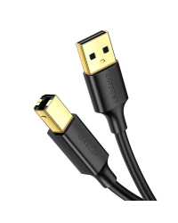 USB 2.0 A-B printer cable UGREEN US135, gold plated, 1.5m (black)