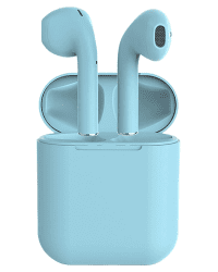 Беспроводные наушники iNpods i12 с микрофоном (голубые)