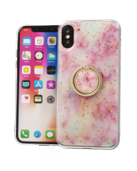 Fusion Marble Ring Back Case Силиконовый чехол для Samsung A715 Galaxy A71 Розовый