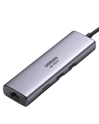 Adapter Hub UGREEN, USB-C to 2x USB 3.0, HDMI, RJ45, SD|TF