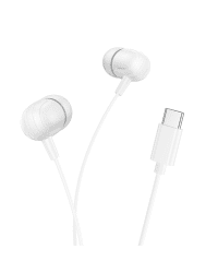 Borofone Earphones BM77 Delicious with microphone Type C white