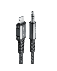 Acefast audio cable MFI Lightning - 3.5mm mini jack (male) 1.2m, AUX gray (C1-06 deep space gray)