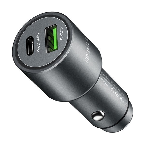 Dux Ducis CC2 Quick Charge 3.0 Автомобильная Зарядка Черная (EU Blister)