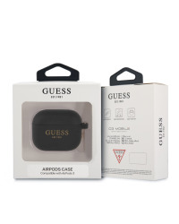 GUA3LSC4EK Guess 4G Charm Силиконовый чехол для наушников Apple Airpods 3 черный