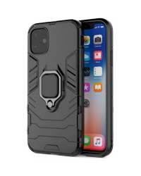 Fusion Armor Ring Back Case Силиконовый чехол с магнитом для Apple iPhone X / XS Черный