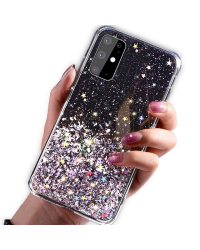 Fusion Glue Glitter Back Case Силиконовый чехол для Apple iPhone 7 / 8 / SE 2020 Черный
