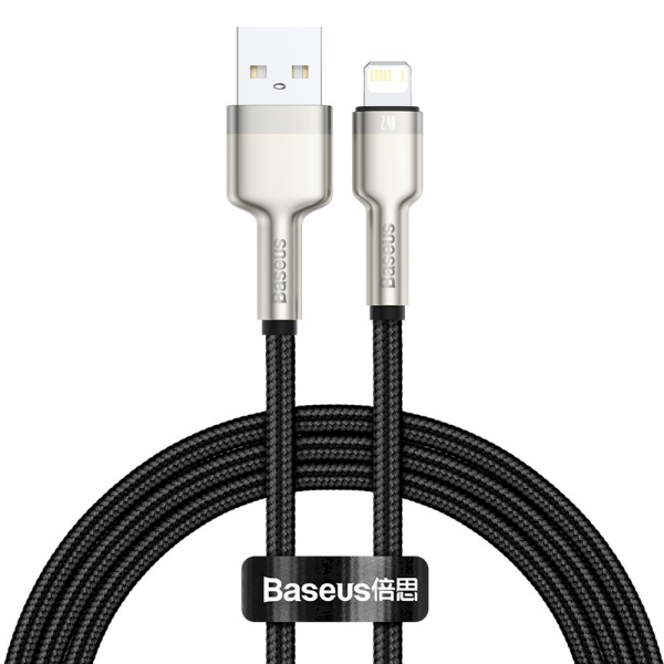 Baseus Cafule Series Metal Data Cable USB - Lightning 2.4A 1 m black (CALJK-A01)