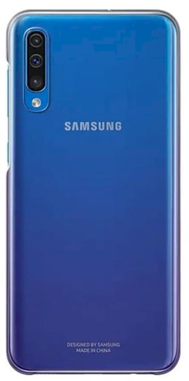 Samsung EF-AA505CVEGWW Gradation Cover Оригинальный чехол для Samsung A505 / A307 / A507 Galaxy A50 / A30s /A50s Прозрачный - Фиолетовый