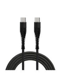 Кабель Fusion Fishbone USB-C - USB-C, 65 Вт / 3А / 1,5 м, черный