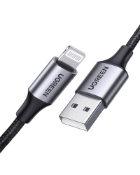 Cable Lightning to USB-A UGREEN 2.4A US199, 1.5m (Black)