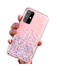 Fusion Glue Glitter Back Case Силиконовый чехол для Apple iPhone 13 Pro Max Розовый
