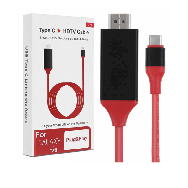 Видеокабель Fusion USB -> HDMI (4K при 30 Гц, 1080P при 60 Гц) 200 см, красный