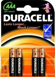 Duracell MN 2400 Basic AAA (LR03) Блистерная упаковка 4шт.