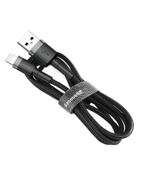 Baseus Cafule Cable Durable Nylon Braided Wire USB / Lightning QC3.0 1.5A 2M black (CALKLF-CG1)