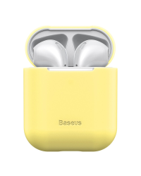 Baseus Ultrathin Series Силиконовый чехол для наушников Apple Airpods 1 / 2 Желтый