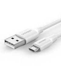 Micro USB cable UGREEN QC 3.0 2.4A 0.5m (white)