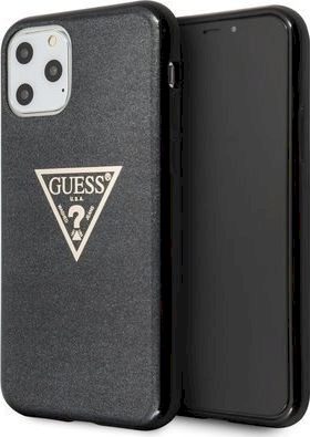 Guess GUHCN58SGTLBK Solid Glitter Cover Чехол для Apple iPhone 11 Pro Черный