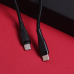 Maxlife MXUC-08 cable USB-C - USB-C 1,0 m 60W black nylon