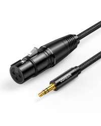 UGREEN AV131 Female XLR cable for jack 3.5 men - 2m (black)