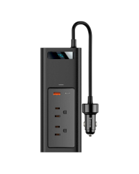Baseus CRNBQ-01 автомобильная зарядка инвертер USB-C / USB / 5A / 150W / Quick Charge 3.0 (USA / JP)