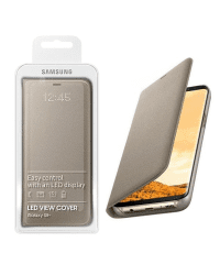 Samsung EF-NG955PFEGWW LED View Cover Оригинальный чехол книжка для Samsung G955 Galaxy S8 Plus Золотой