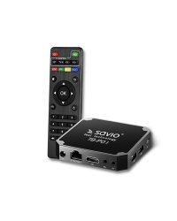 Savio TB-P01 Приставка для TV Android 9.0 / 4K / Wi-Fi / 2GB / 16GB / 4 x 1.2 Ghz / H.265 / HDMI v2.0 / USB / Micro SD